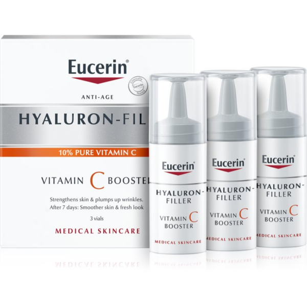 Eucerin Hyaluron-Filler Vitamin C Booster bőrvilágosító szérum a ráncok ellen C vitamin 3x8 ml-Eredeti