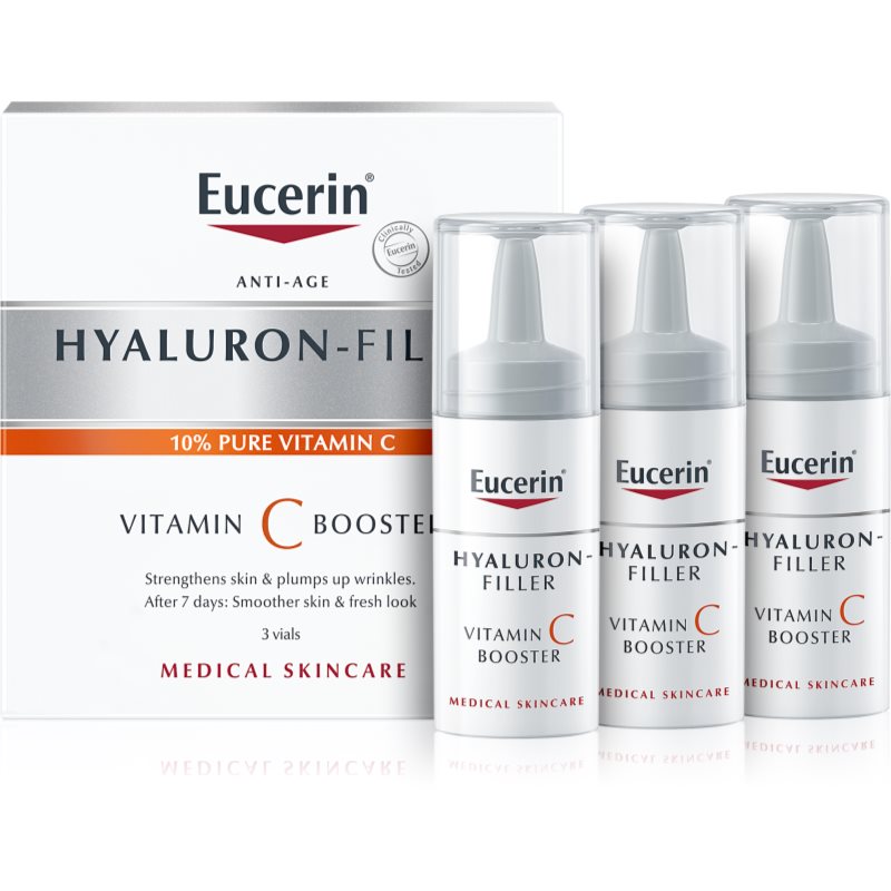 Eucerin Hyaluron-Filler Vitamin C Booster bőrvilágosító szérum a ráncok ellen C vitamin 3x8 ml-Eredeti