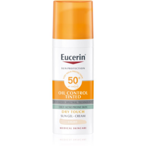 Eucerin Sun Oil Control Tinted krémes gél napozáshoz SPF 50+ árnyalat Light 50 ml-Ár