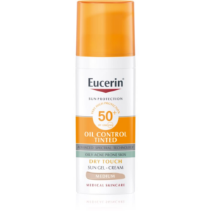 Eucerin Sun Oil Control Tinted krémes gél napozáshoz SPF 50+ árnyalat Medium 50 ml-Ár