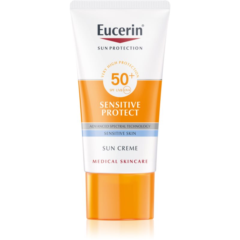 Eucerin Sun Sensitive Protect védőkrém az egész arcra SPF 50+ 50 ml-Eredeti