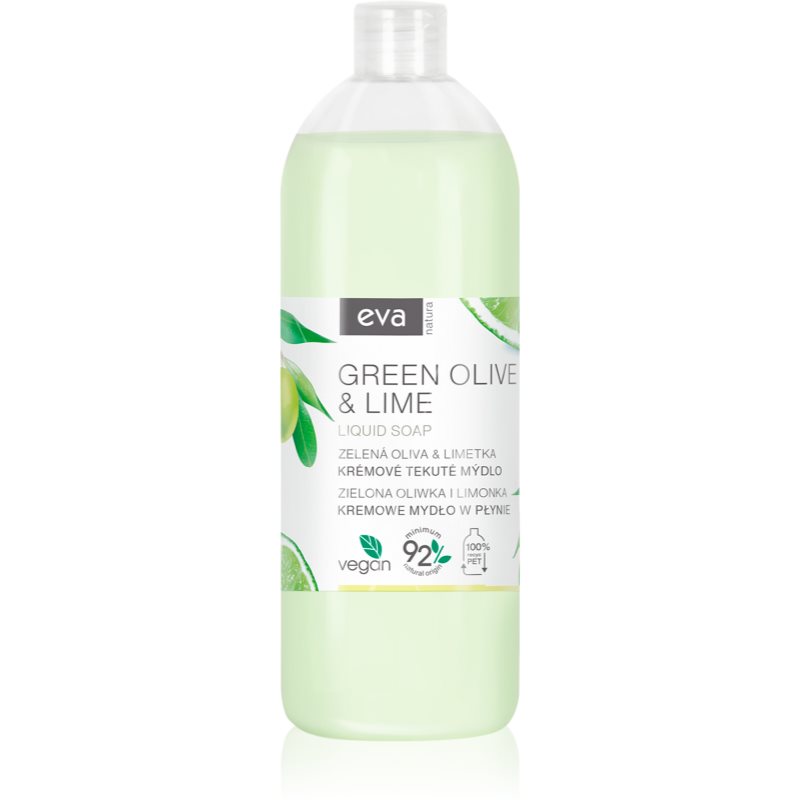 Eva Natura Green olive & Lime krémes folyékony szappan kézre utántöltő 1000 ml-Ár