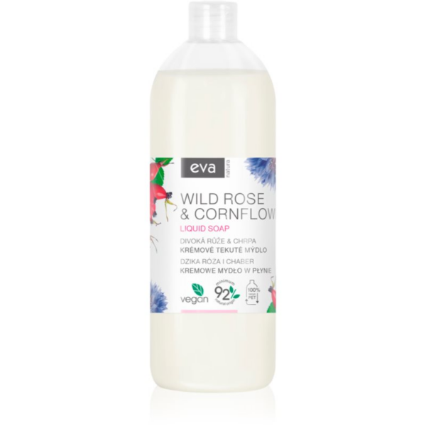 Eva Natura Wild rose & Cornflower krémes folyékony szappan kézre utántöltő 1000 ml-Ár