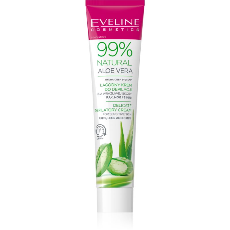 Eveline Cosmetics 99% Natural Aloe Vera nyugtató depiláló krém bikini vonal és hónalj 125 ml-Ár