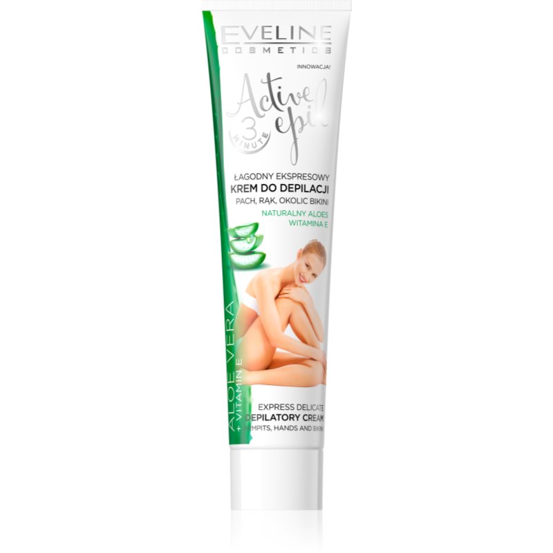 Eveline Cosmetics Active Epil szőrtelenítő krém a kar a hónalj és az ágyék szőrtelenítésére aloe verával 125 ml-Ár