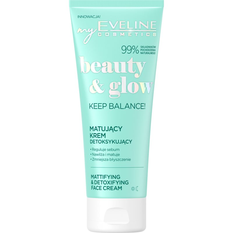 Eveline Cosmetics Beauty & Glow Keep Balance! mattító krém méregtelenítő hatással 75 ml-Ár