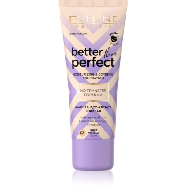 Eveline Cosmetics Better than Perfect fedő hatású alapozó hidratáló hatással árnyalat 02 Light Vanilla Warm 30 ml-Ár