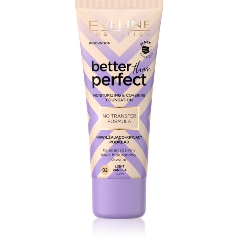 Eveline Cosmetics Better than Perfect fedő hatású alapozó hidratáló hatással árnyalat 02 Light Vanilla Warm 30 ml-Ár