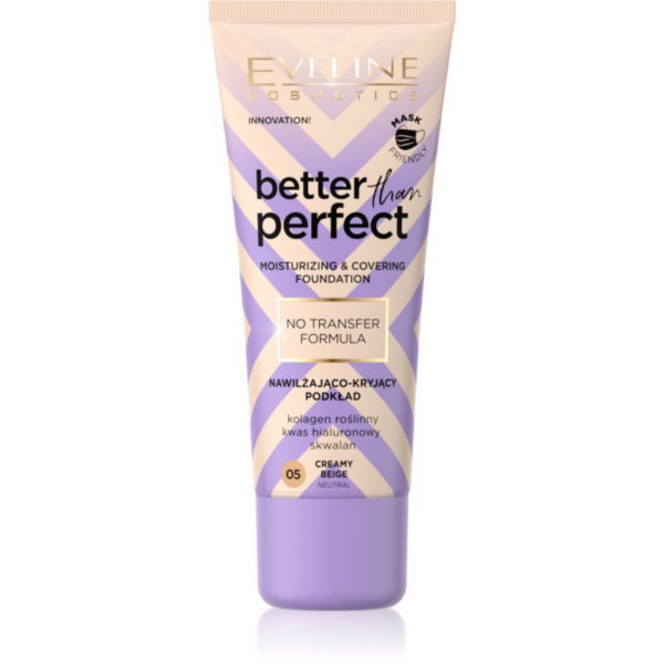 Eveline Cosmetics Better than Perfect fedő hatású alapozó hidratáló hatással árnyalat 05 Creamy Beige Neutral 30 ml-Ár