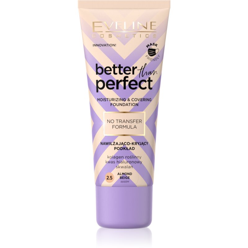 Eveline Cosmetics Better than Perfect fedő hatású alapozó hidratáló hatással árnyalat 2.5 Almond Beige Warm 30 ml-Ár