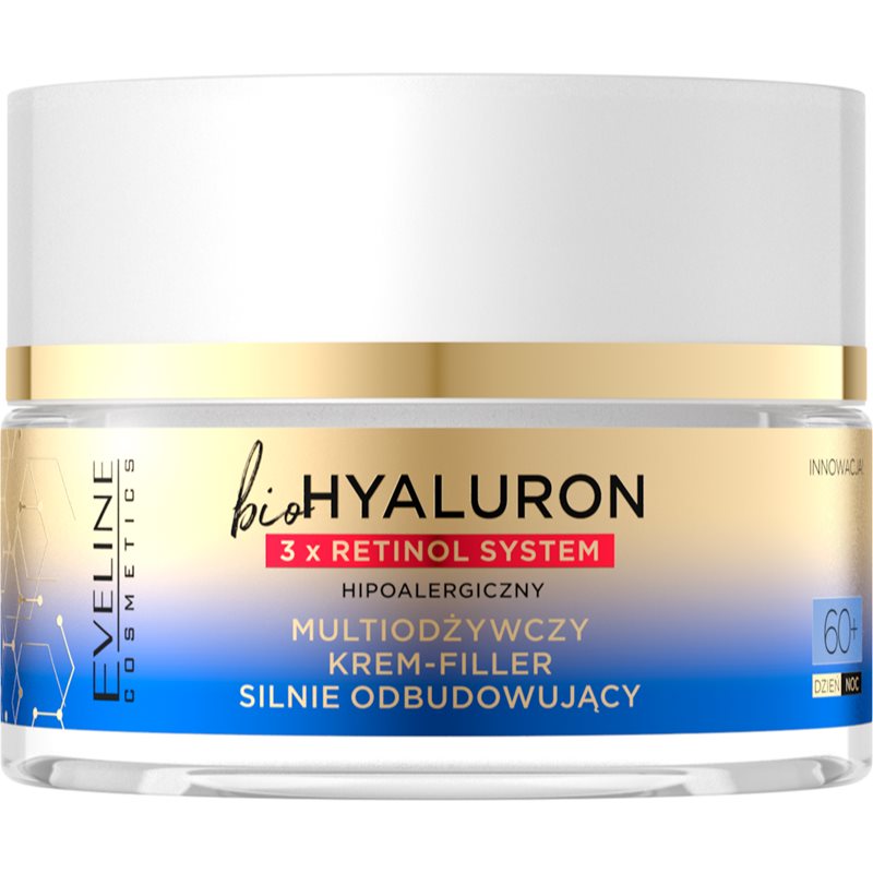 Eveline Cosmetics Bio Hyaluron 3x Retinol System megújító krém az arcbőr feszesítéséért 60+ 50 ml-Ár