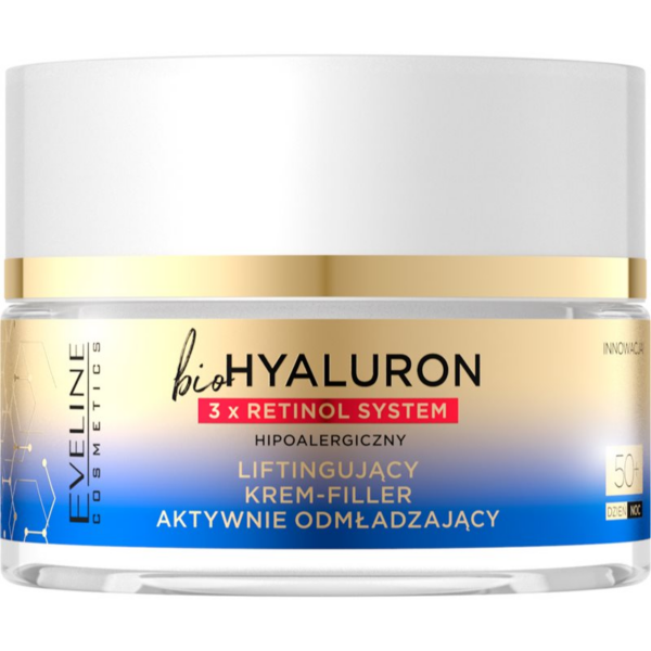 Eveline Cosmetics Bio Hyaluron 3x Retinol System nappali és éjszakai liftinges krém 50+ 50 ml-Ár