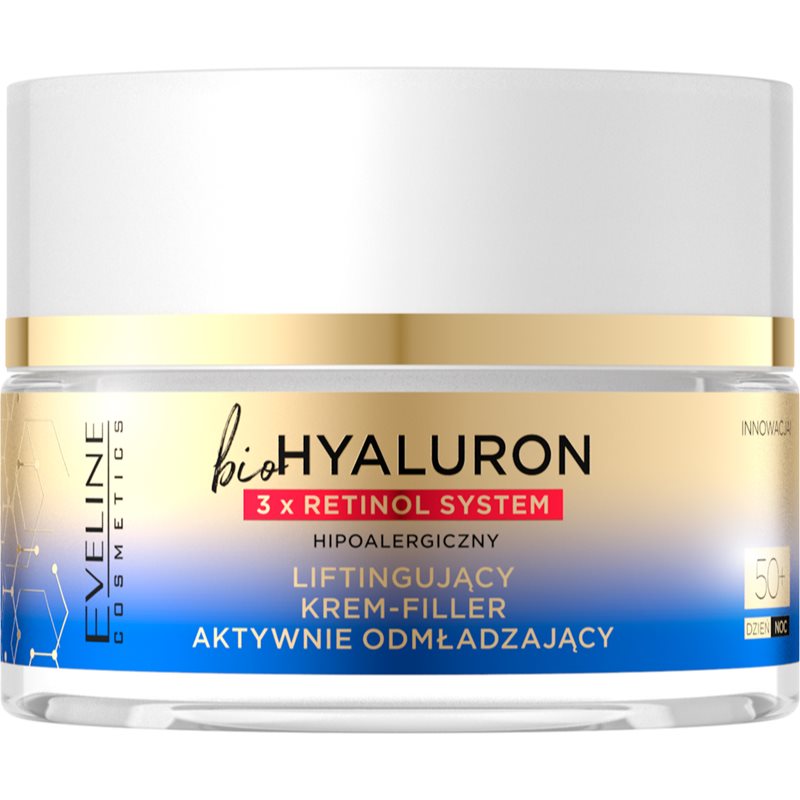Eveline Cosmetics Bio Hyaluron 3x Retinol System nappali és éjszakai liftinges krém 50+ 50 ml-Ár