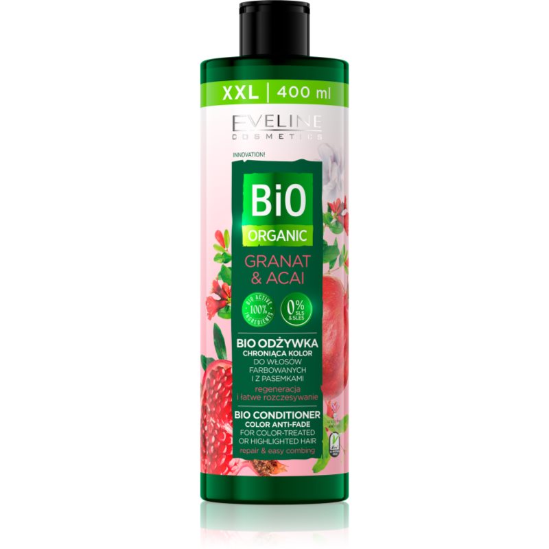Eveline Cosmetics Bio Organic Granat & Acai regeneráló kondicionáló festett vagy melírozott hajra 400 ml-Ár