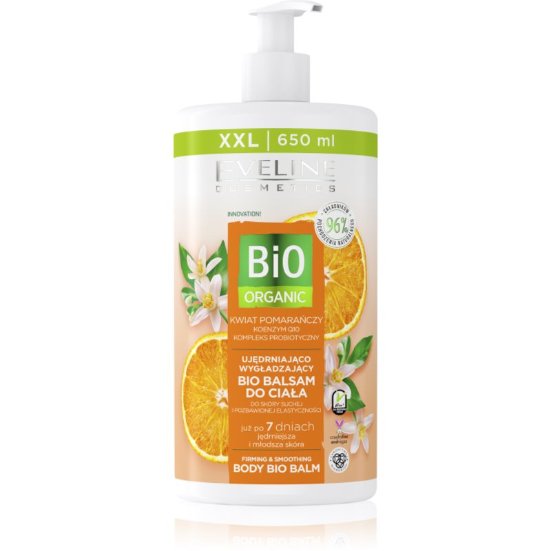 Eveline Cosmetics Bio Organic bőrpuhító testbalzsam feszesítő hatással 650 ml-Ár