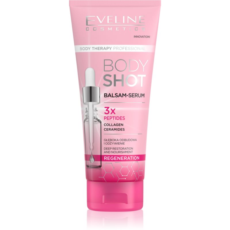 Eveline Cosmetics Body Shot 3x Peptides regeneráló balzsam a nagyon száraz bőrre 200 ml