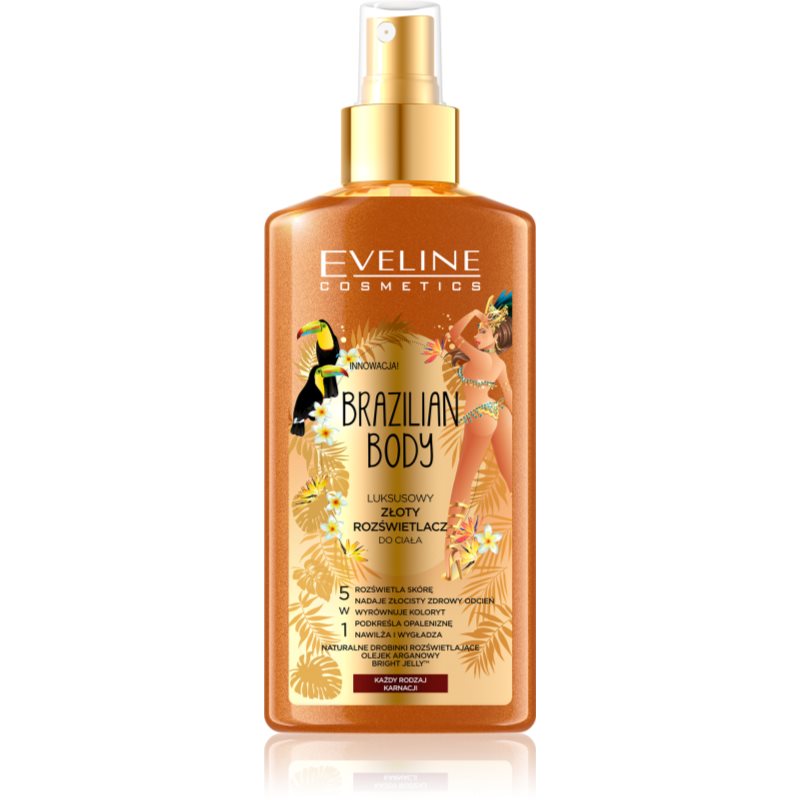 Eveline Cosmetics Brazilian Body hidratáló test spray csillogó 150 ml-Ár