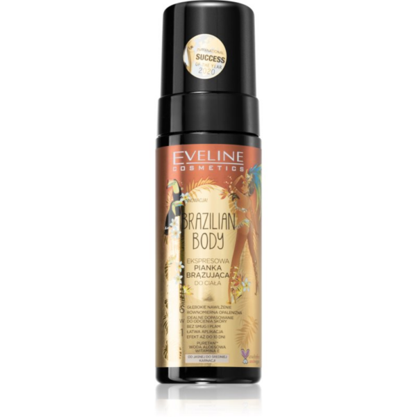 Eveline Cosmetics Brazilian Body önbarnító hab a gyors barnulásért 150 ml-Ár