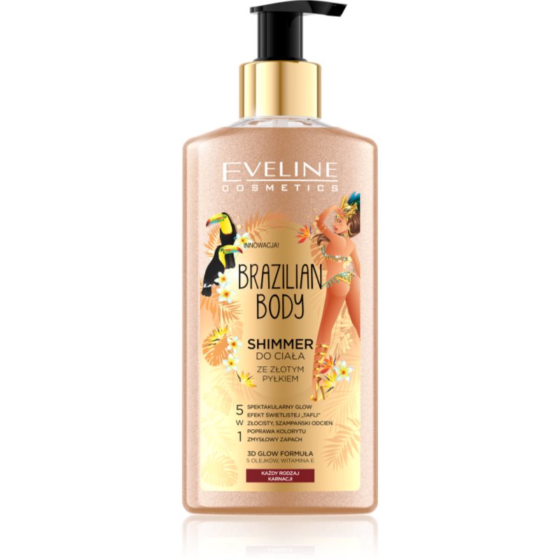 Eveline Cosmetics Brazilian Body testápoló emulzió csillámporral 150 ml-Ár