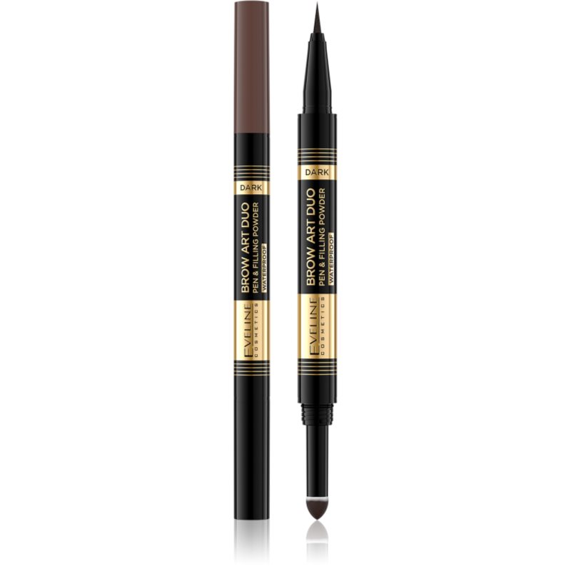 Eveline Cosmetics Brow Art Duo Kétoldalú szemöldök ceruza árnyalat Dark 8 g-Ár