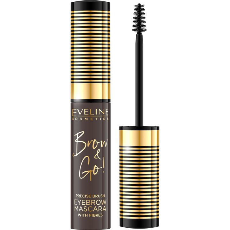 Eveline Cosmetics Brow & Go! szemöldök és szempillaspirál árnyalat 02 Dark 6 ml-Ár