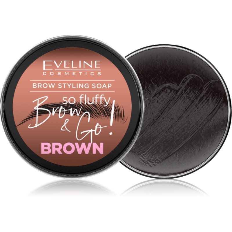 Eveline Cosmetics Brow & Go! szemöldökformázó szappan szemöldökre árnyalat Brown 25 g-Ár