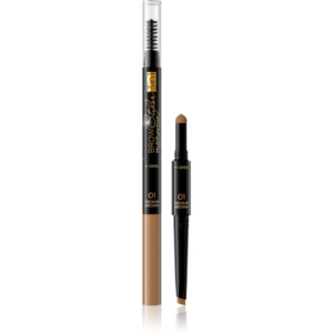 Eveline Cosmetics Brow Styler precíz szemöldökceruza 3 az 1-ben árnyalat 01 Medium Brown 1