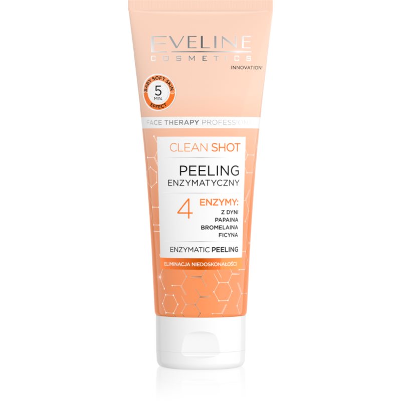 Eveline Cosmetics Clean Shot 4 Enzymes enzimatikus peeling a bőr tökéletlenségei ellen 75 ml