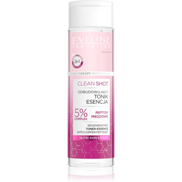 Eveline Cosmetics Clean Shot 5% Copper Peptide Complex revitalizáló tonikum 200 ml