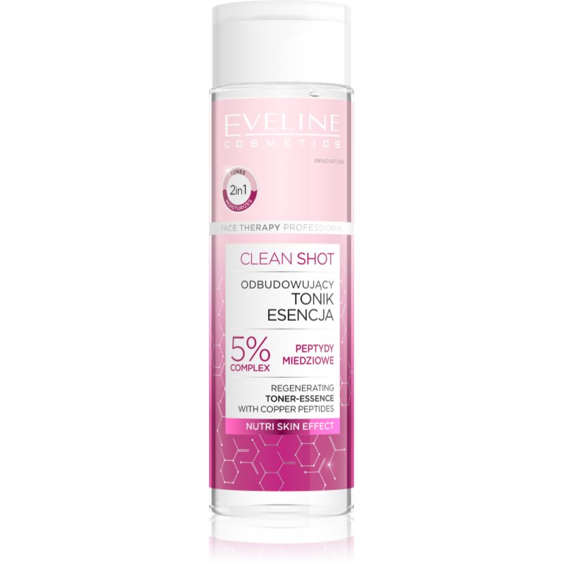 Eveline Cosmetics Clean Shot 5% Copper Peptide Complex revitalizáló tonikum 200 ml