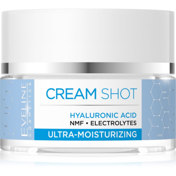 Eveline Cosmetics Cream Shot Hyaluronic Acid intenzíven hidratáló krém Száraz