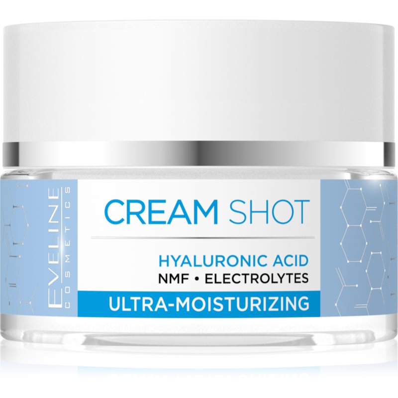 Eveline Cosmetics Cream Shot Hyaluronic Acid intenzíven hidratáló krém Száraz