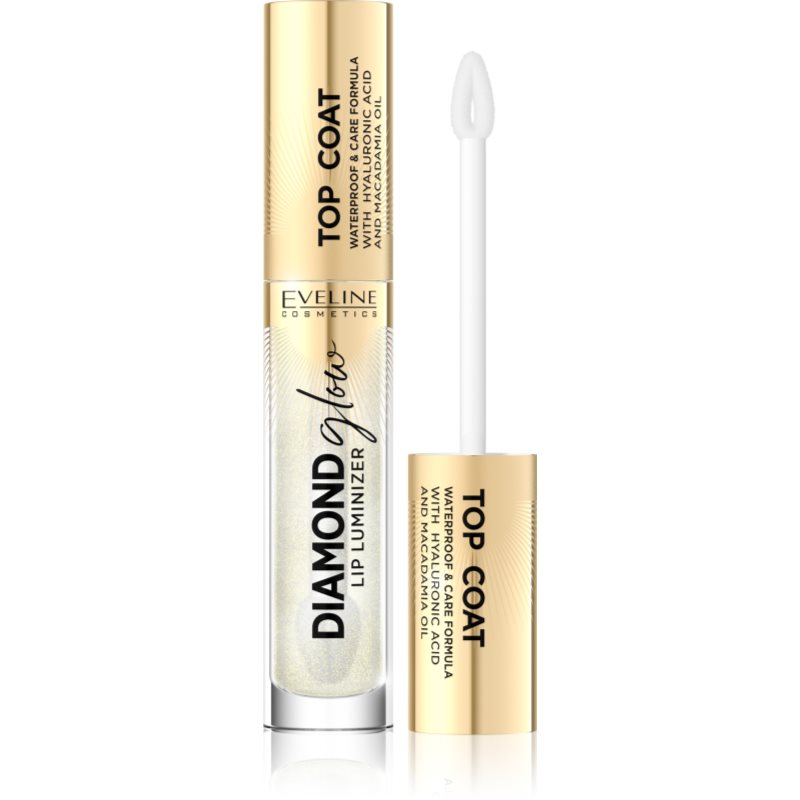 Eveline Cosmetics Diamond Glow csillogó ajakfény hialuronsavval árnyalat 12 Top Coat 4