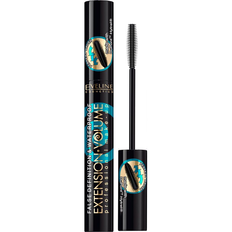 Eveline Cosmetics Extension Volume vízálló szempillaspirál a hosszú és dús pillákért 10 ml-Ár