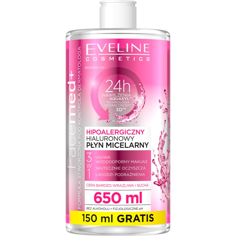 Eveline Cosmetics FaceMed+ tisztító micellás víz 650 ml-Ár