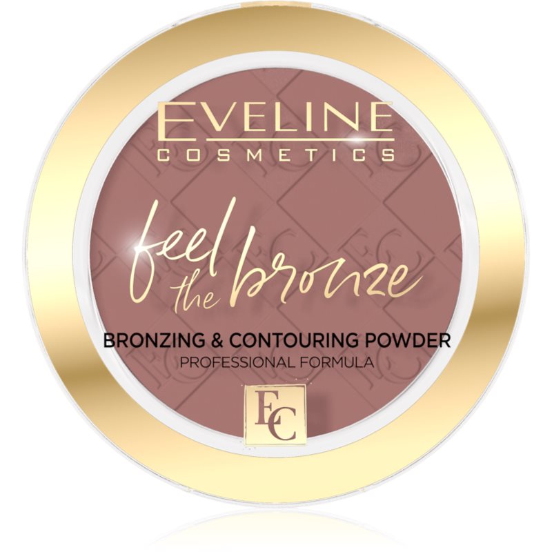 Eveline Cosmetics Feel The Bronze bronzosító és kontúrozó púder árnyalat 02 Chocolate Cake 4 g-Ár