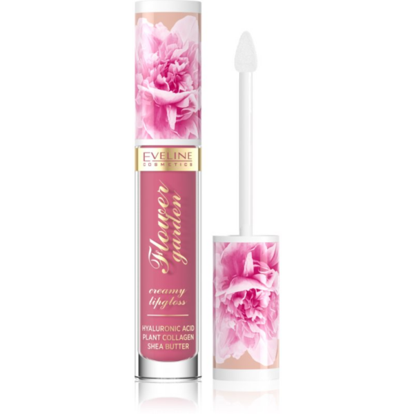 Eveline Cosmetics Flower Garden krémes ajakfény hialuronsavval árnyalat 03 Magnolia Charm 4