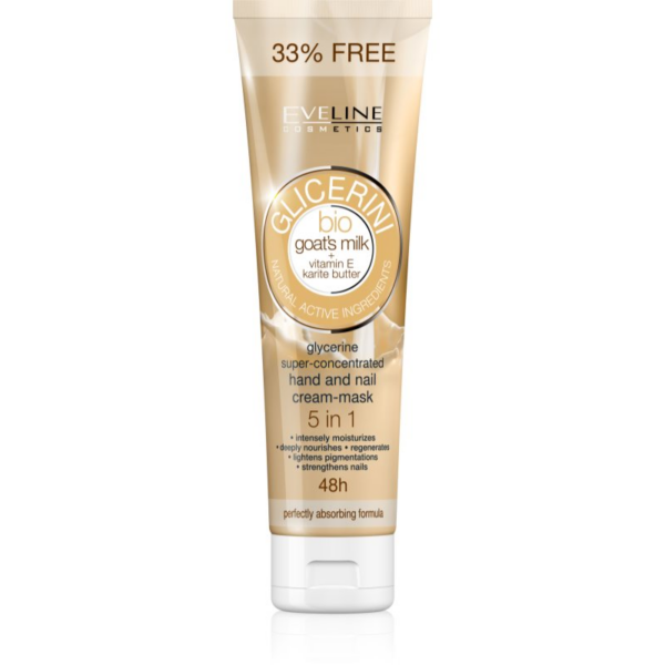 Eveline Cosmetics Glycerine kéz- és körömápoló krém kecsketejjel 100 ml-Eredeti