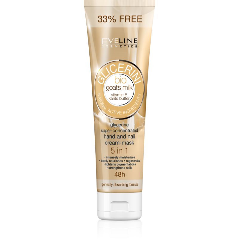 Eveline Cosmetics Glycerine kéz- és körömápoló krém kecsketejjel 100 ml-Eredeti