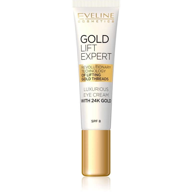 Eveline Cosmetics Gold Lift Expert luxus krém szemre és szemhéjra 24 karátos arannyal (SPF 8) 15 ml-Ár