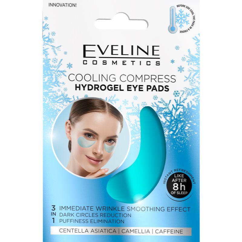 Eveline Cosmetics Hydra Expert hidrogél maszk a szem körül hűsítő hatással 2 db-Ár