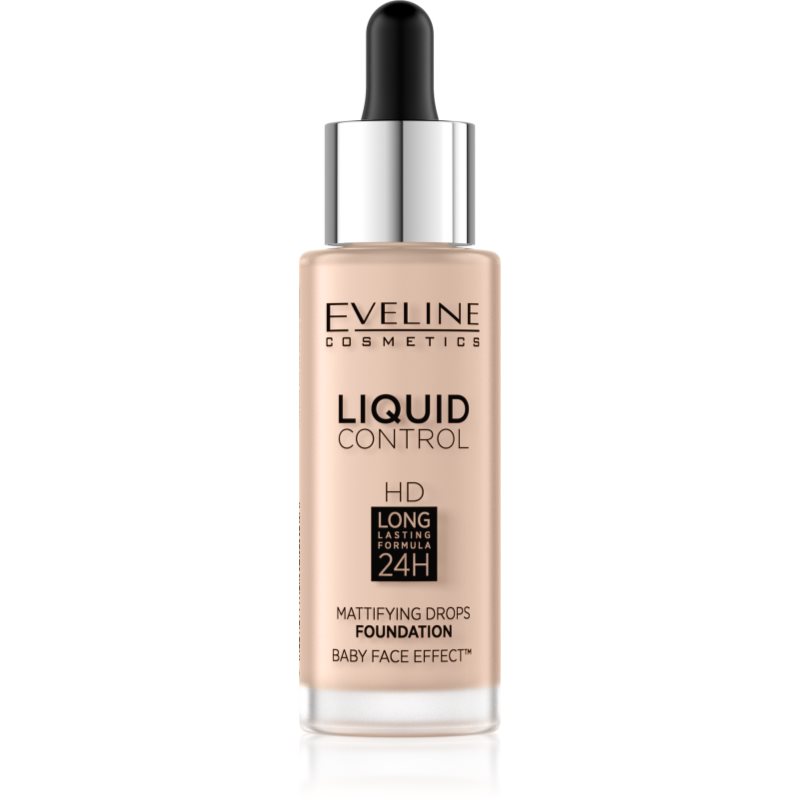 Eveline Cosmetics Liquid Control folyékony make-up pipettával árnyalat 002 Soft Porcelain 32 ml-Ár