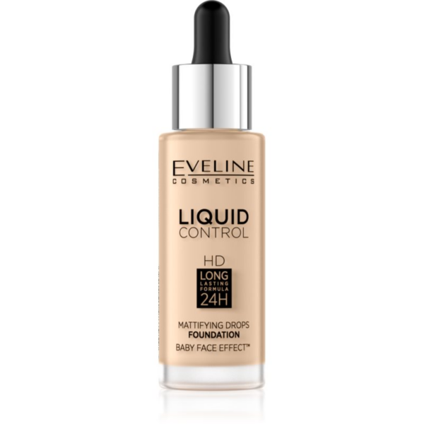 Eveline Cosmetics Liquid Control folyékony make-up pipettával árnyalat 015 Light Vanilla 32 ml-Ár
