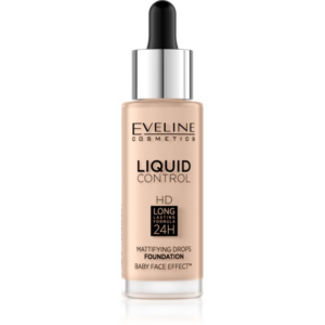 Eveline Cosmetics Liquid Control folyékony make-up pipettával árnyalat 030 Sand Beige 32 ml-Eredeti