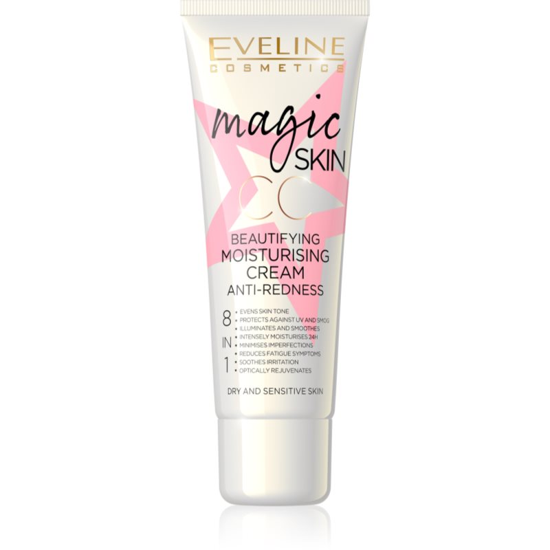 Eveline Cosmetics Magic Skin CC krém a bőr vörössége ellen hidratáló hatással 8 az 1-ben 50 ml-Ár