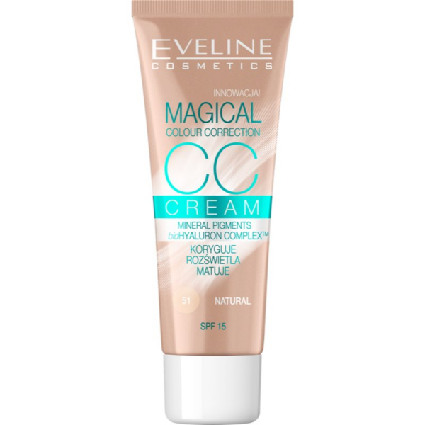 Eveline Cosmetics Magical Colour Correction CC krém SPF 15 árnyalat 51 Natural 30 ml-Ár