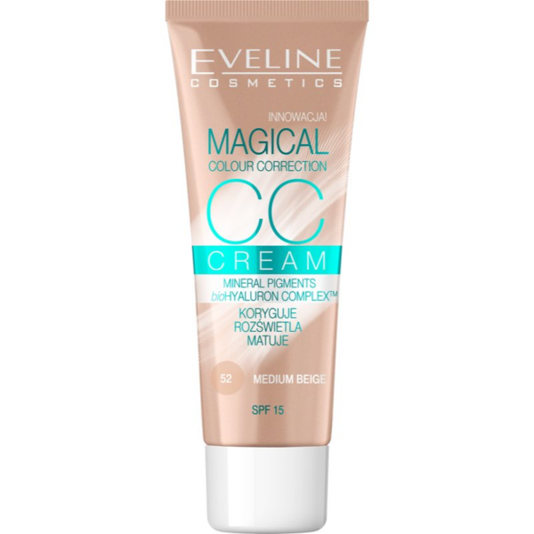 Eveline Cosmetics Magical Colour Correction CC krém SPF 15 árnyalat 52 Medium Beige 30 ml-Ár