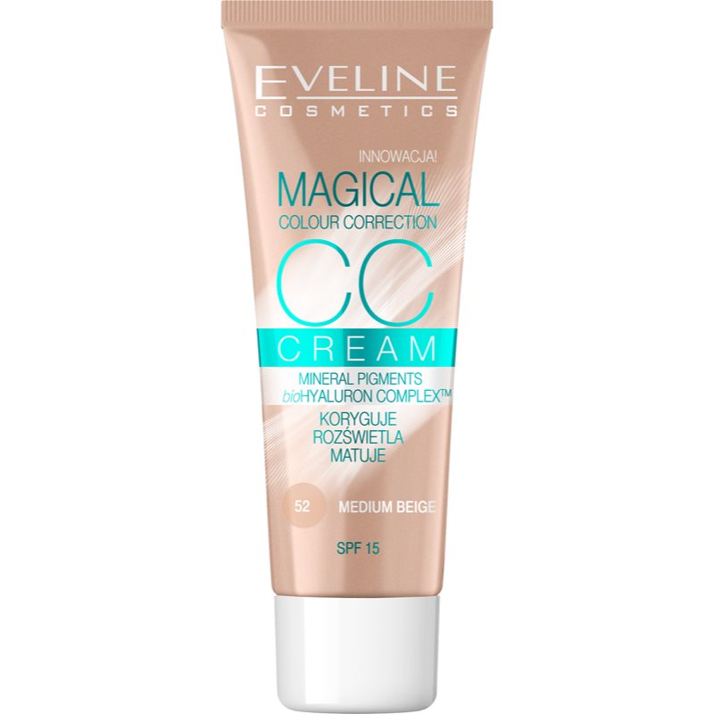 Eveline Cosmetics Magical Colour Correction CC krém SPF 15 árnyalat 52 Medium Beige 30 ml-Ár