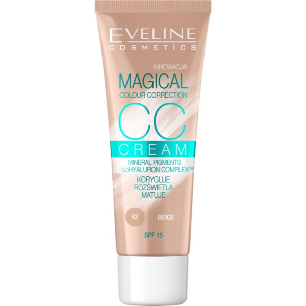 Eveline Cosmetics Magical Colour Correction CC krém SPF 15 árnyalat 53 Beige 30 ml-Ár