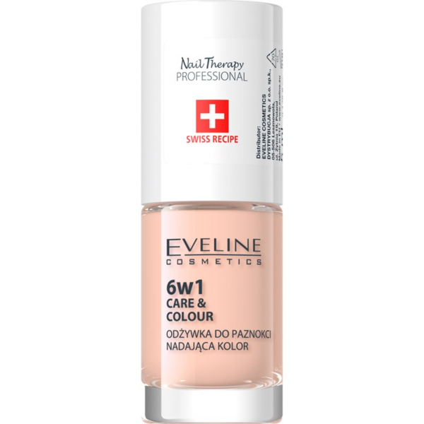Eveline Cosmetics Nail Therapy Care & Colour körömkondicionáló 6 in 1 árnyalat Nude 5 ml-Ár